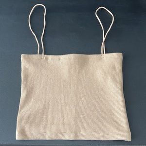 Zara ribbed cropped tank top